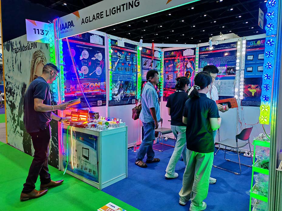 大宝娱乐照明AGLARE亮相2024 年曼谷 IAAPA 亚洲展览会
